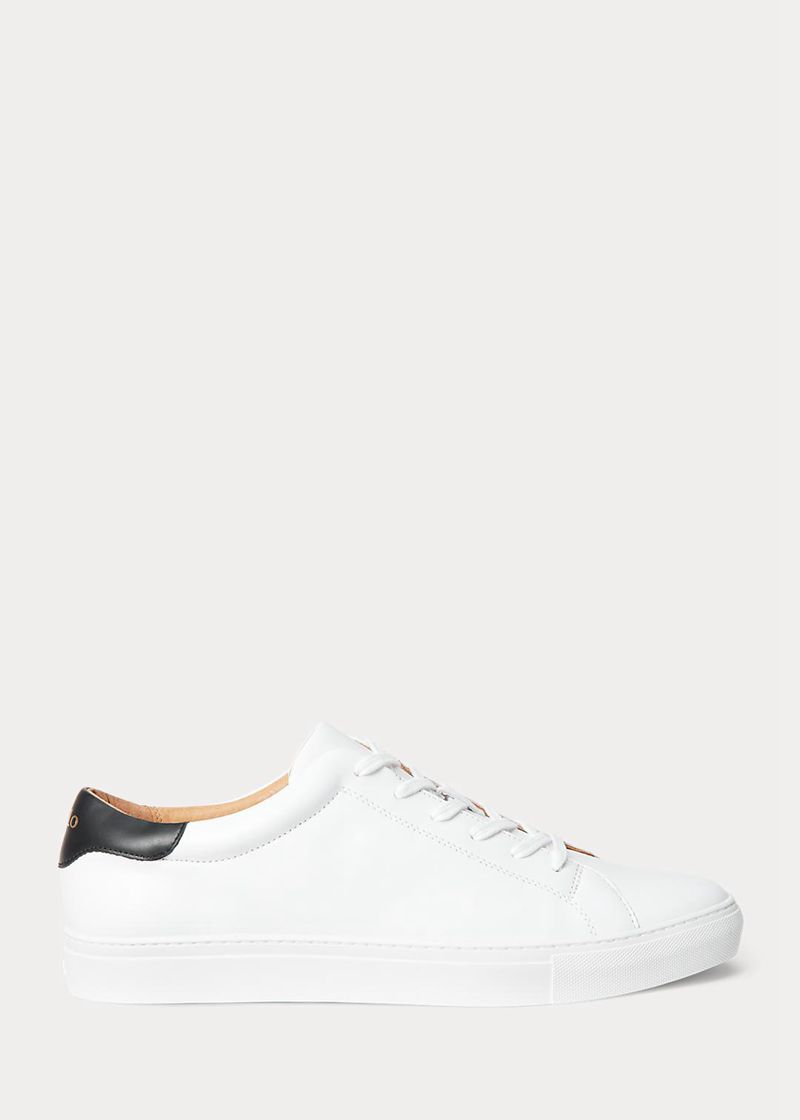 Trampki Polo Ralph Lauren Męska Białe Jermain Leather 230476-LWC